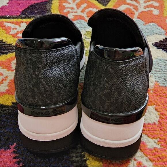 Michael kors platform logo sparkly glitter sneakers new size 8.5 - Picture 6 of 9